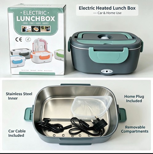 Electric heated lunch box - heated,