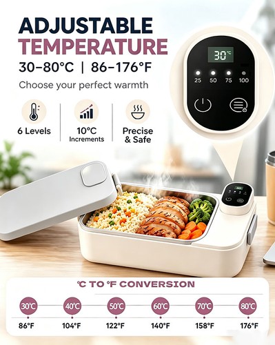Portable stainless steel lunch - steel,