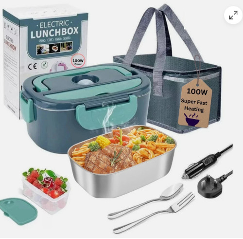 Electric heated lunch - box, food